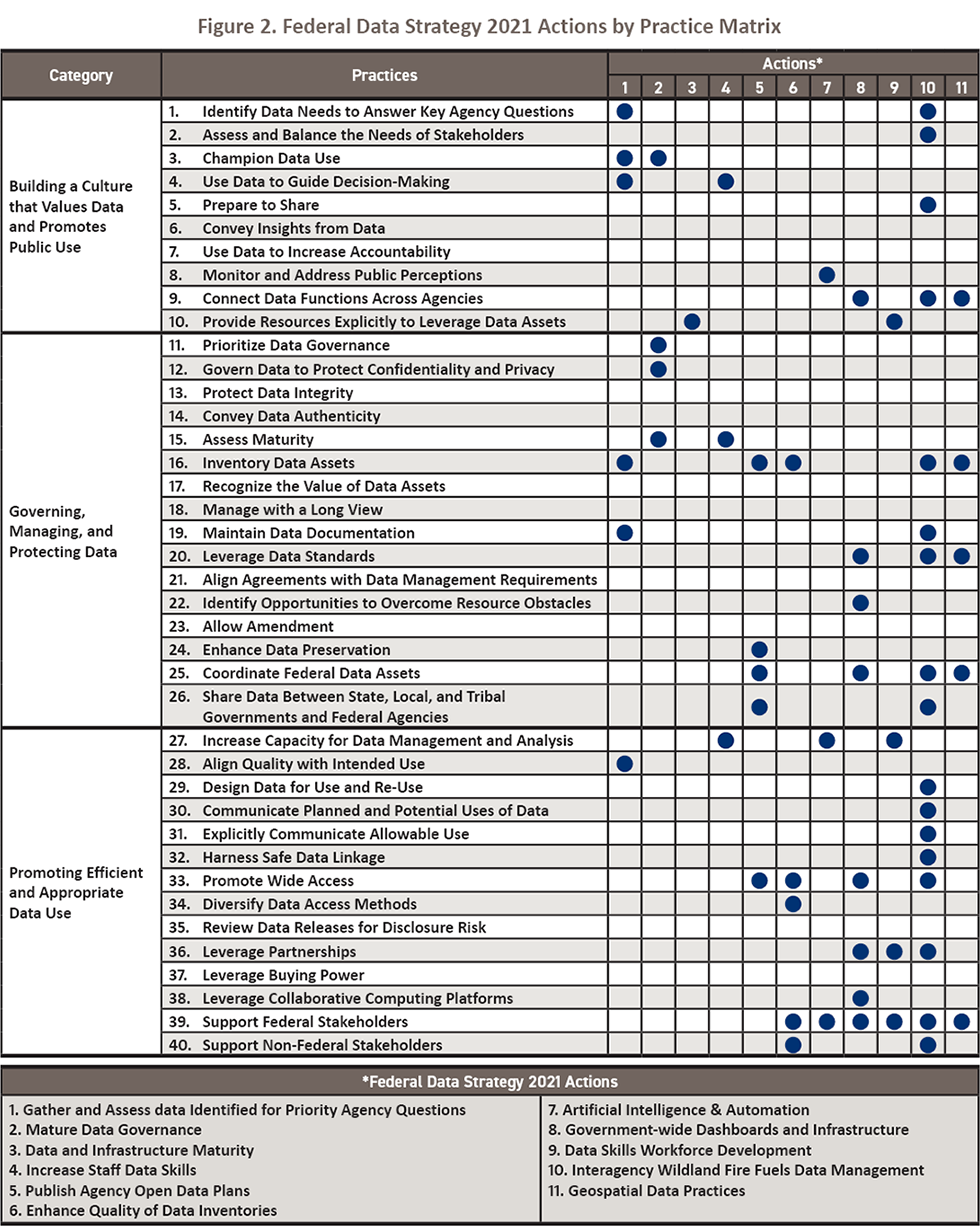 FDS 2021 Actions by Practice Matrix